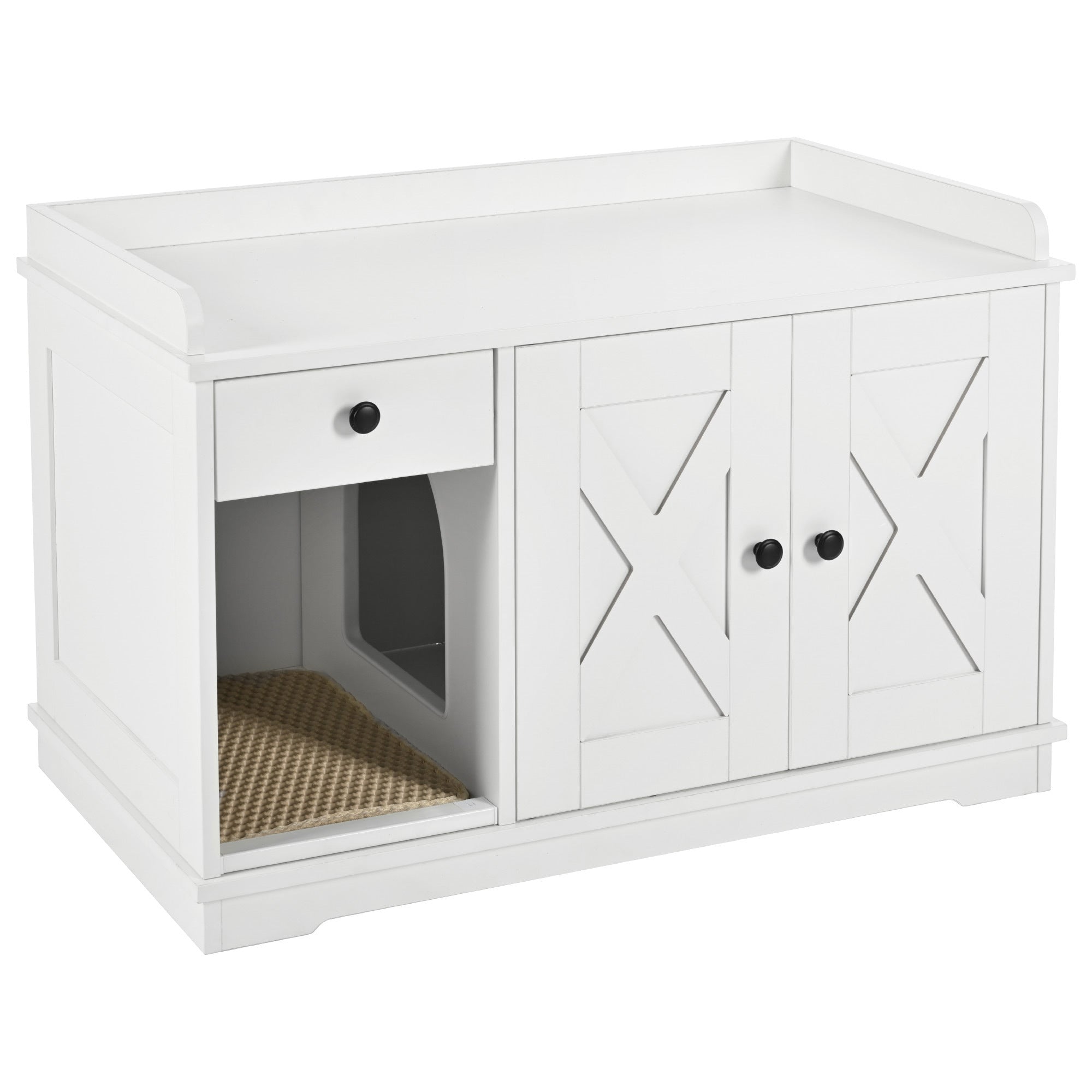 Cat Litter Box Enclosure, Litter Box Furniture Hidden with Cat Litter